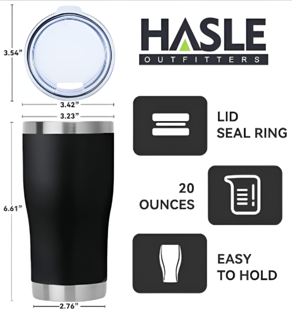 HASLE OUTFITTERS 20 oz Tumbler Bulk, Stainless Steel Tumblers - Image 3