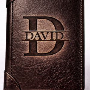 Personalized Engraved Leather Wallet – Custom Name or Message