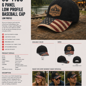 6 Panel Low Profile Baseball Cap 80-1180