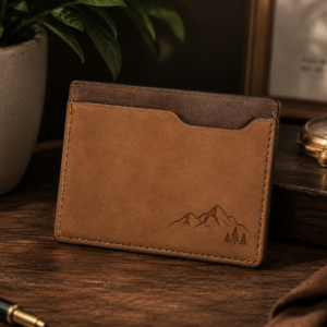Dansydaisy Custome Laser-Engraved Leather Photo Bifold Wallet