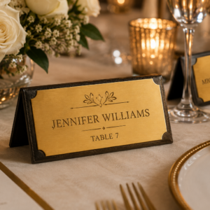 Personalized Gold Brushed Nameplate